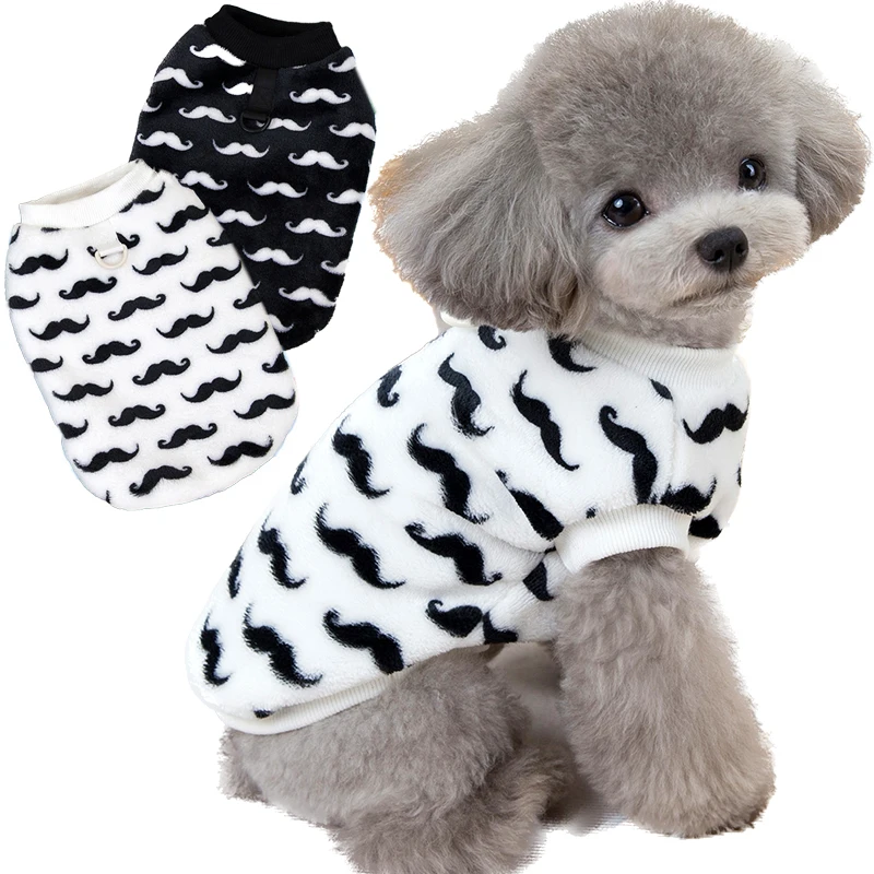 Winter Dog Clothes with Buckle Black White Pet Clothes for Small Dogs Pomeranian Sweater Chihuahua Vest Puppy Cats Pug Jacket