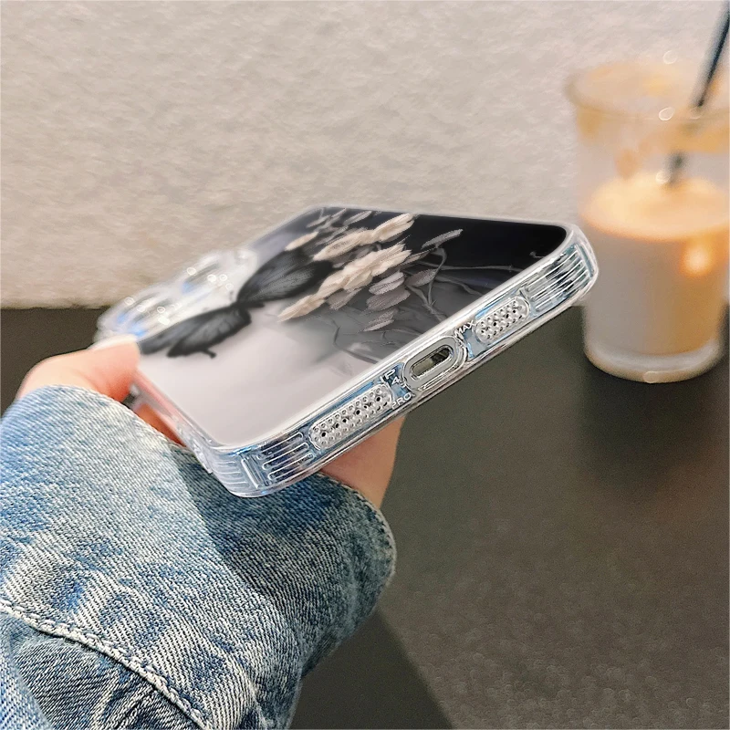 เคสโทรศัพท์ลายผีเสื้อแฟชั่นสวยงามสำหรับ Samsung Galaxy A73 A54 A34 A35 A26 A24 A25 A15 A14 A36 A13 A55 A23 A56 A33