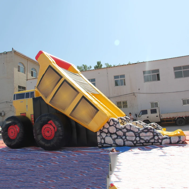 

Excavator Trailer Shaped Inflatable Slide Inflatable Trampoline Can Be Customized Outdoor Children's Adult Entertainment