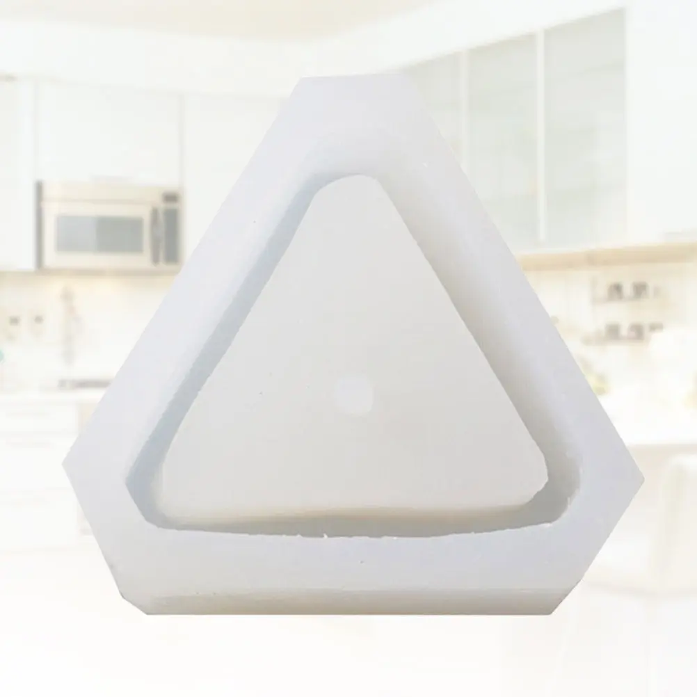Premium Triangle Silicone Mold Reusable Flexible Non-Stick Cement Concrete Flower Pot Planter Mold for Succulents Home Decor