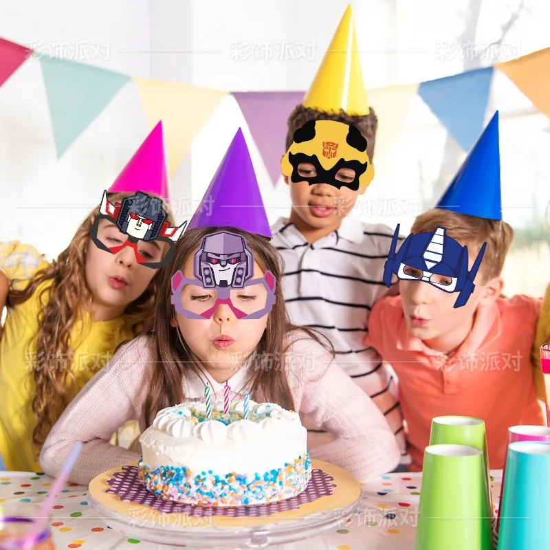 Transformations Party Paper Glasses Dolphin Birthday Party Decoration Eyemask Photography Props Party Supplie Gift 12Pcs/set