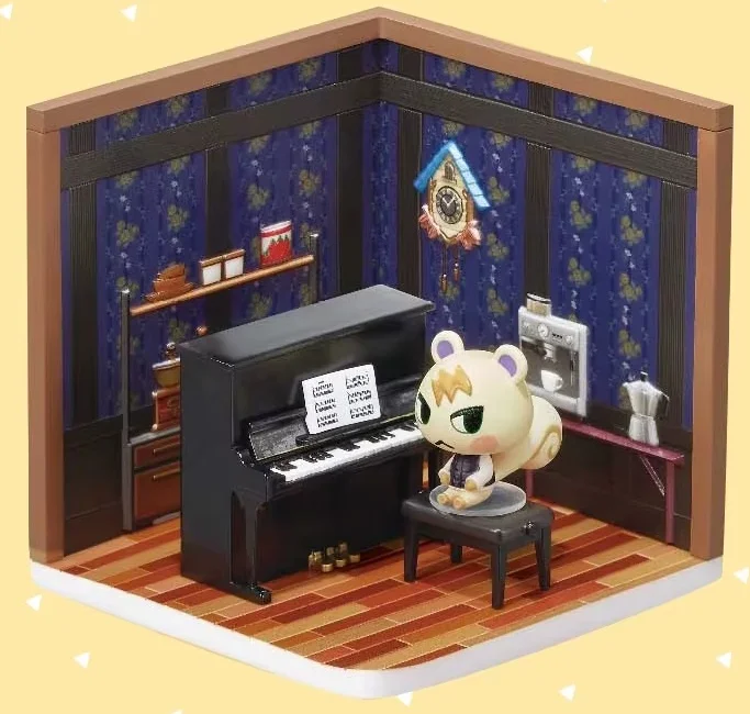 Nowa kolekcja figurek Re-Ment Animal Crossing Happy Room Blind Box, mini figurki, ozdoby na biurko, prezenty urodzinowe dla dzieci, zabawki