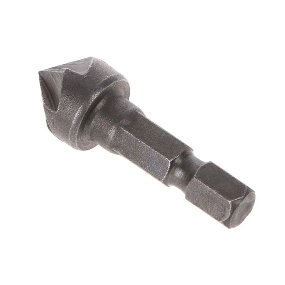 5フルートドリルビット、電動工具、直径13mm、長さ36mm、シャンク直径90度、6.35mm、3個