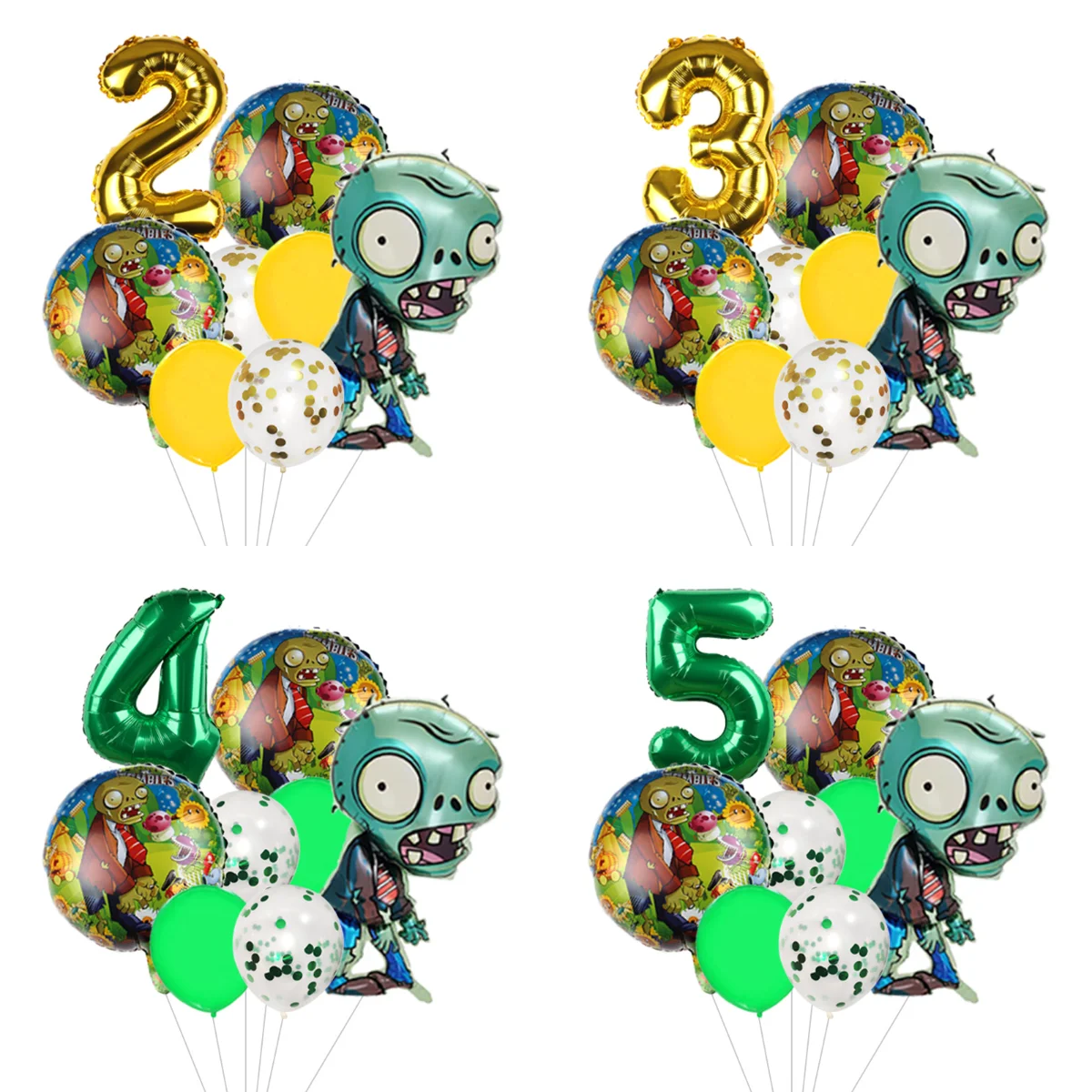 Plants vs Zombies Decorative Balloon Set for Birthday Celebration Holiday Party and Festival Event Decor