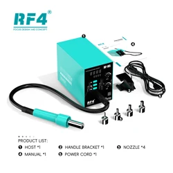 RF4Hot Air Gun RF-H5 800W BGA Rework Solder Station Soldering Heat Air Gun Station 220V / 110V For SMD SMT Welding Repair