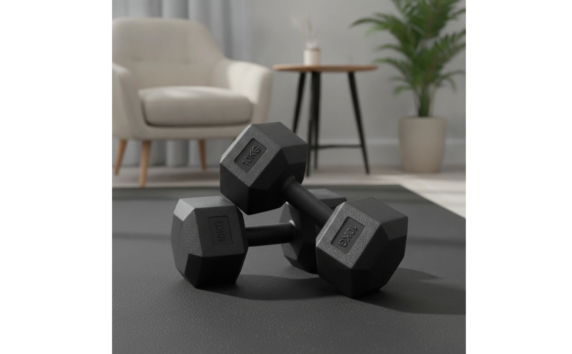 Hex Dumbbells Cast-Style Hex Dumbbell Hexagonal Dumbbells Flat-Sided Strength Training Weights Long-Lasting