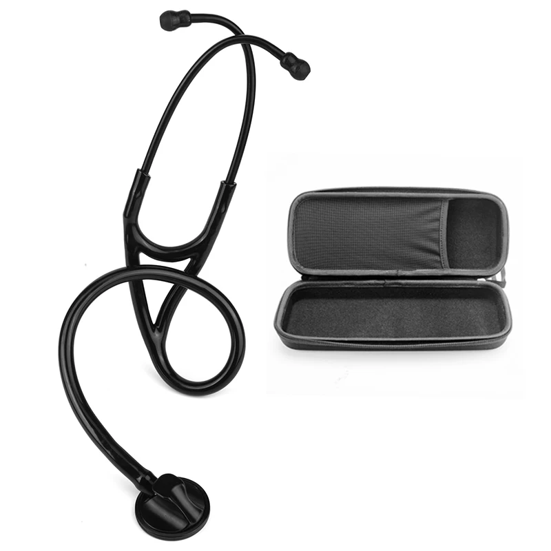 Portable Stethoscope with Case Box Doctor Nurse Stethoscope Professional Cardiology Stethoscope Medical Equipment Medical Device