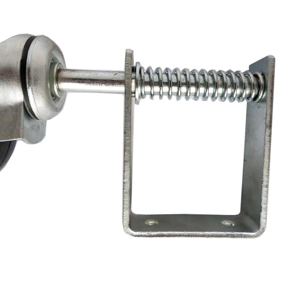 Rodízios de mola de rodízio de 4 polegadas carregados porta de borracha prateada compras