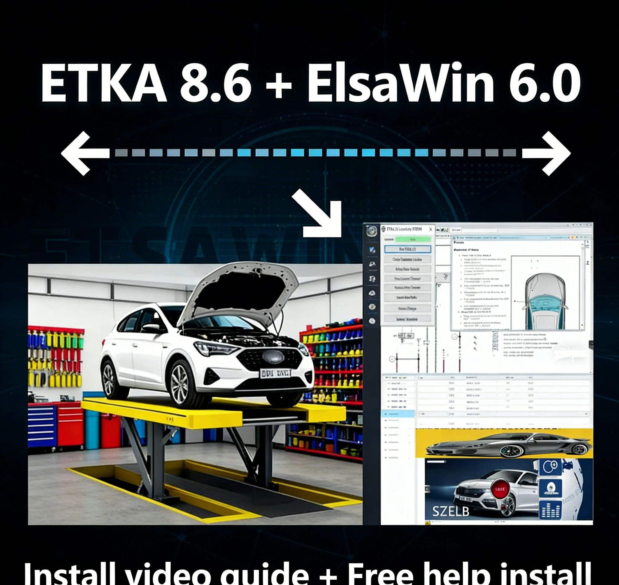 

2025 Hot elsawin 6.0 with etka 8.3 software Newest Repair Software Group Vehicles Electronic Parts Catalogue for A-udi for V-W A