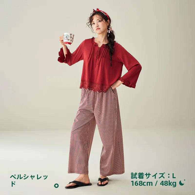 anziban-2026-nuova-collezione-pigiama-donna-manica-lunga-in-puro-cotone-stile-primavera-estate-abbigliamento-da-casa-indossabile-anche-all'aperto-comodo