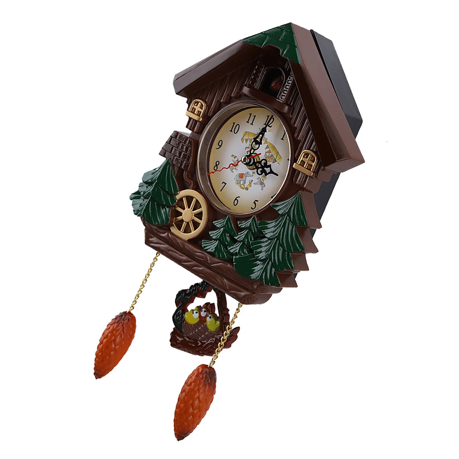 Cuckoo Clock Tree House Wall Clock Art Vintage Decoration for Home