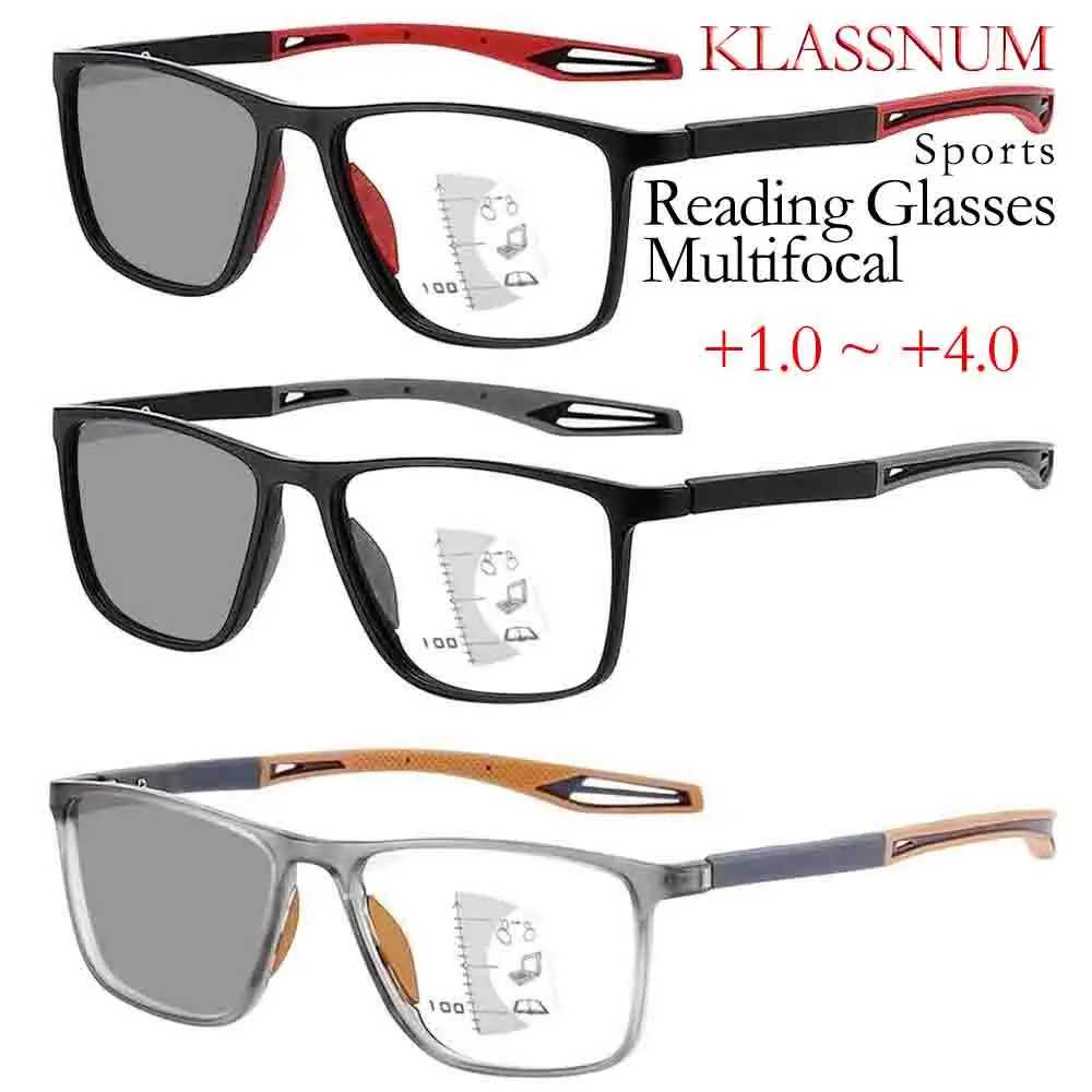 TR90 Photochromic Sports Anti-blue Light Women Multifocal Reading Glasses New Progressive Near Far Eyewear Men Cycling Eyeglasse