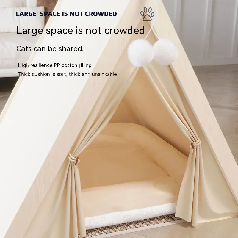 

Delivery Seasons Four Winter Enclosed Warm Accessories Pine Universal Cat House Pet Tent Room Dog