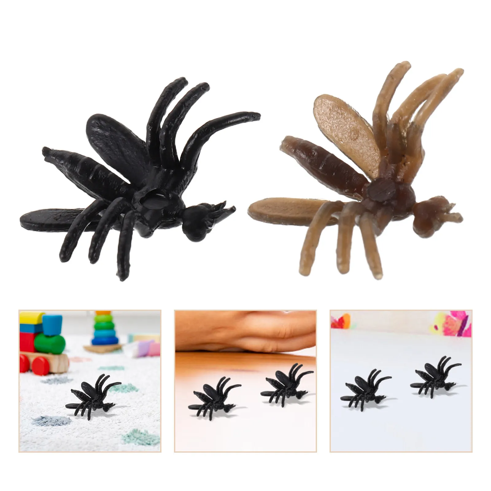 

200 шт. насекомых-мухающих насекомых для детей: развивающая коллекция, забавные розыгрыши, сувениры для вечеринки на Хэллоуин, коллекционные фигурки животных, прикольные шутки с насекомыми