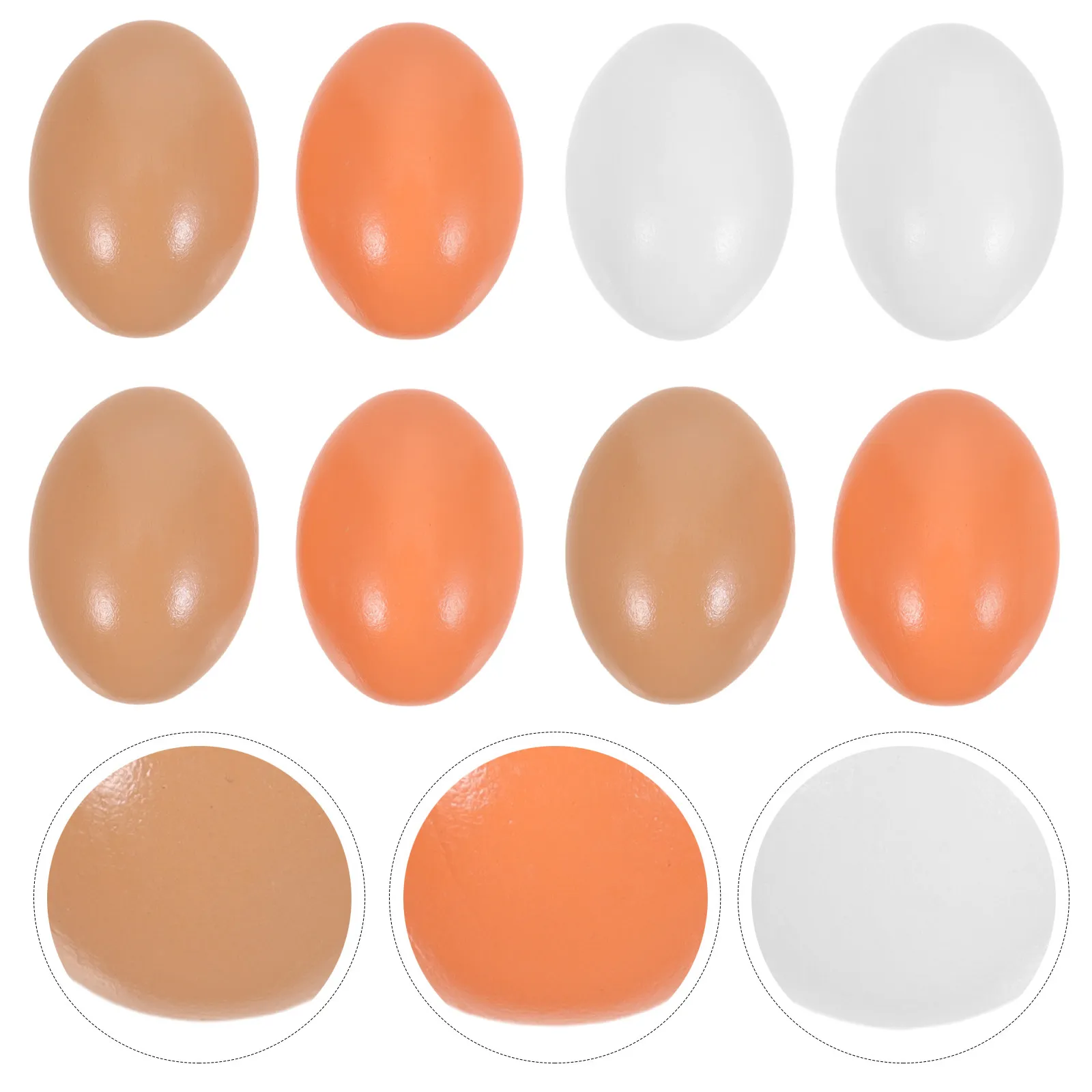 

Деревянные искусственные яйца натурального цвета, набор имитаций реалистичных яиц, декоративные для кухни, витрин и домашнего декора