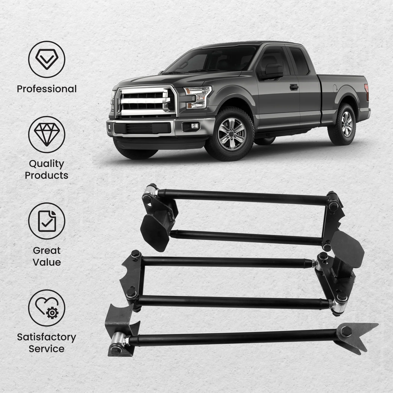 Universal Parallel 4 Link Axle kit Universal Weld on 1.25 DOM .156 Wall  Weld On Parallel Suspension Hot Rod Rat Truck Classic