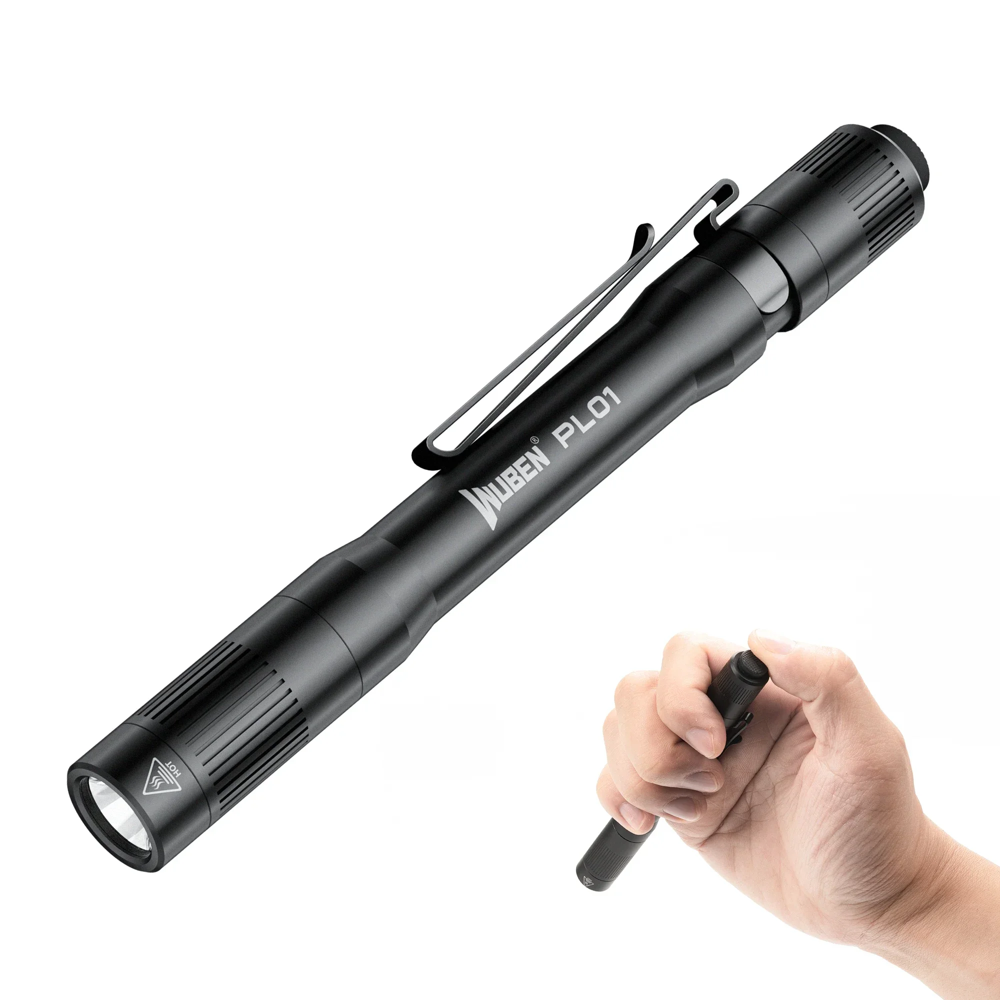 WUBEN PL01 Pen Light, 650 Lumens Pocket EDC Flashlight Rechargeable, IP68 waterproof