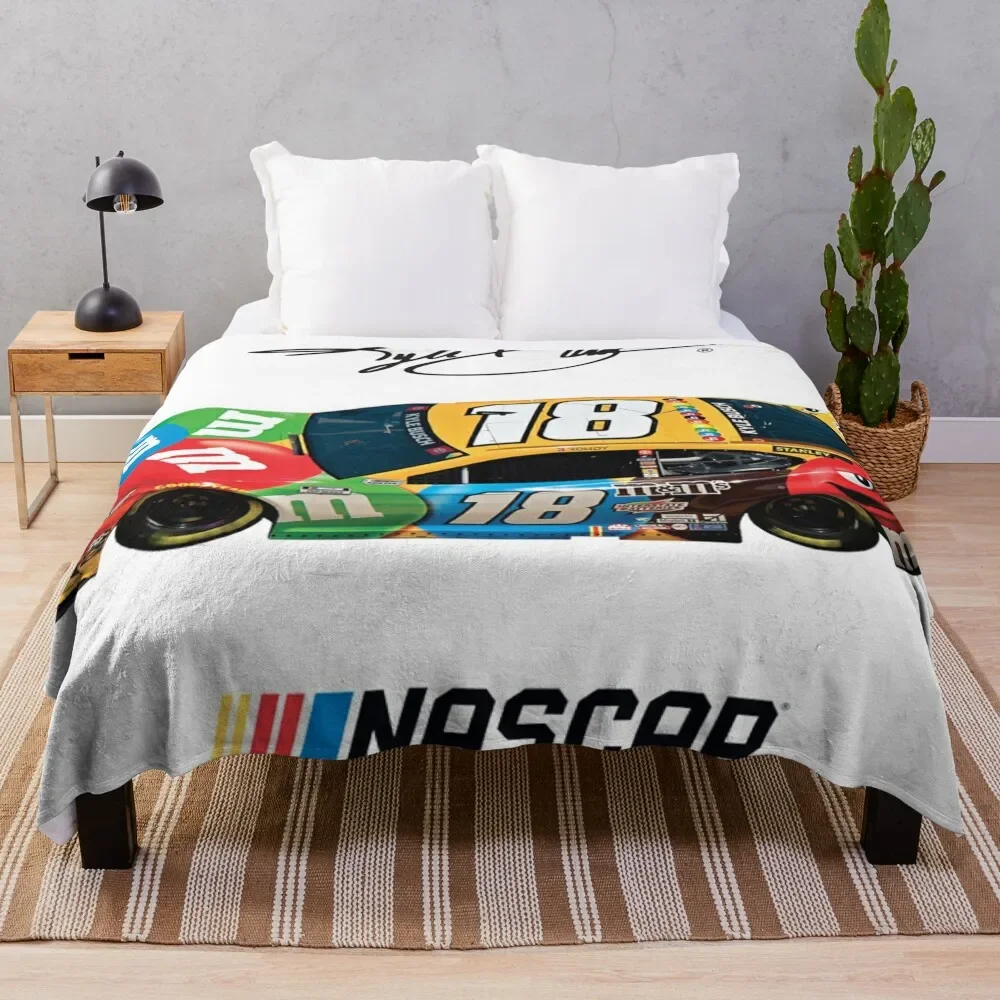 

kyle busch racing Throw Blanket Cute Plaid blankets and throws Quilt Blankets