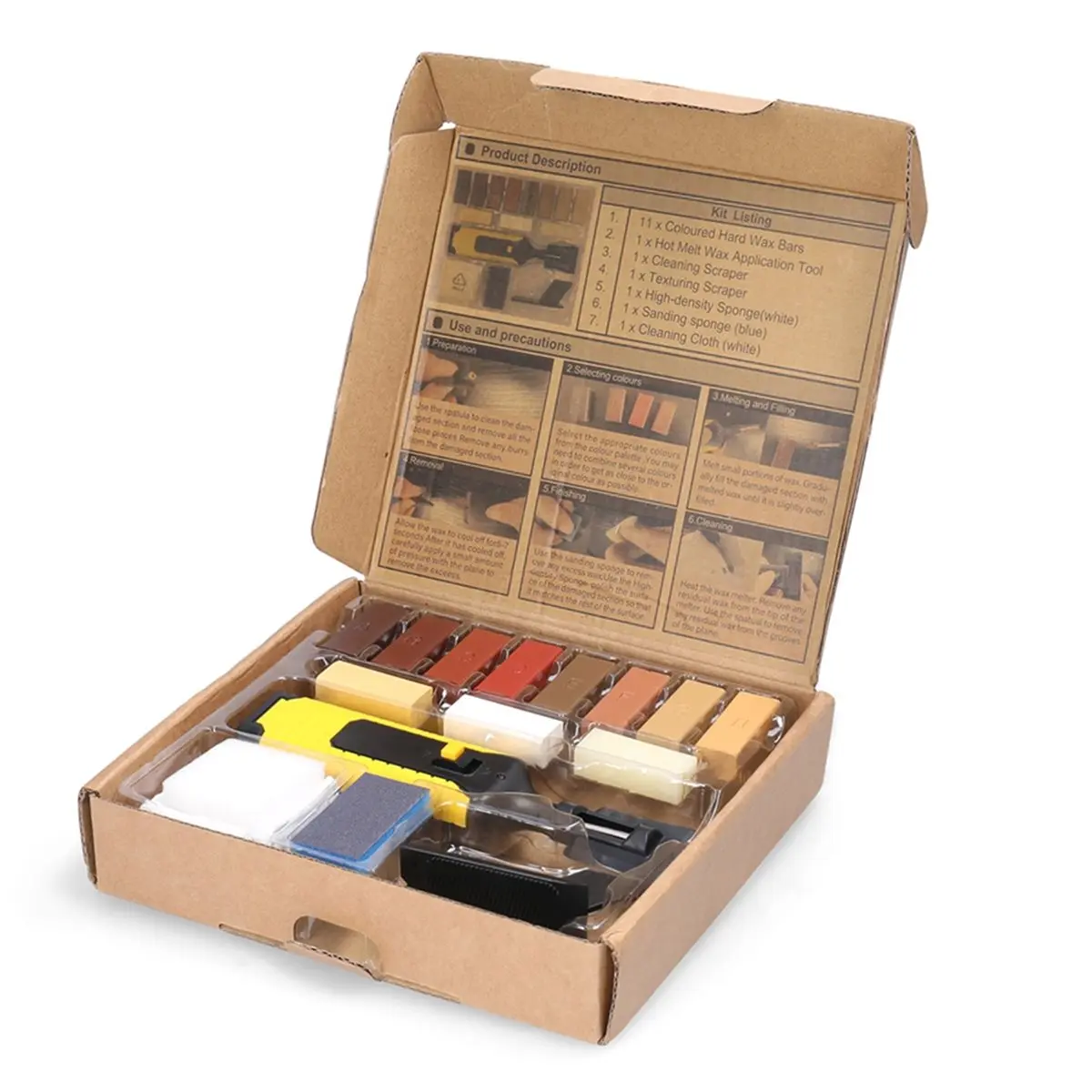 Home Household Laminate Repairing Kit Floor Repairs Kit DIY Multifunctional Wood Board Repairs Tool Kit Filling Tool