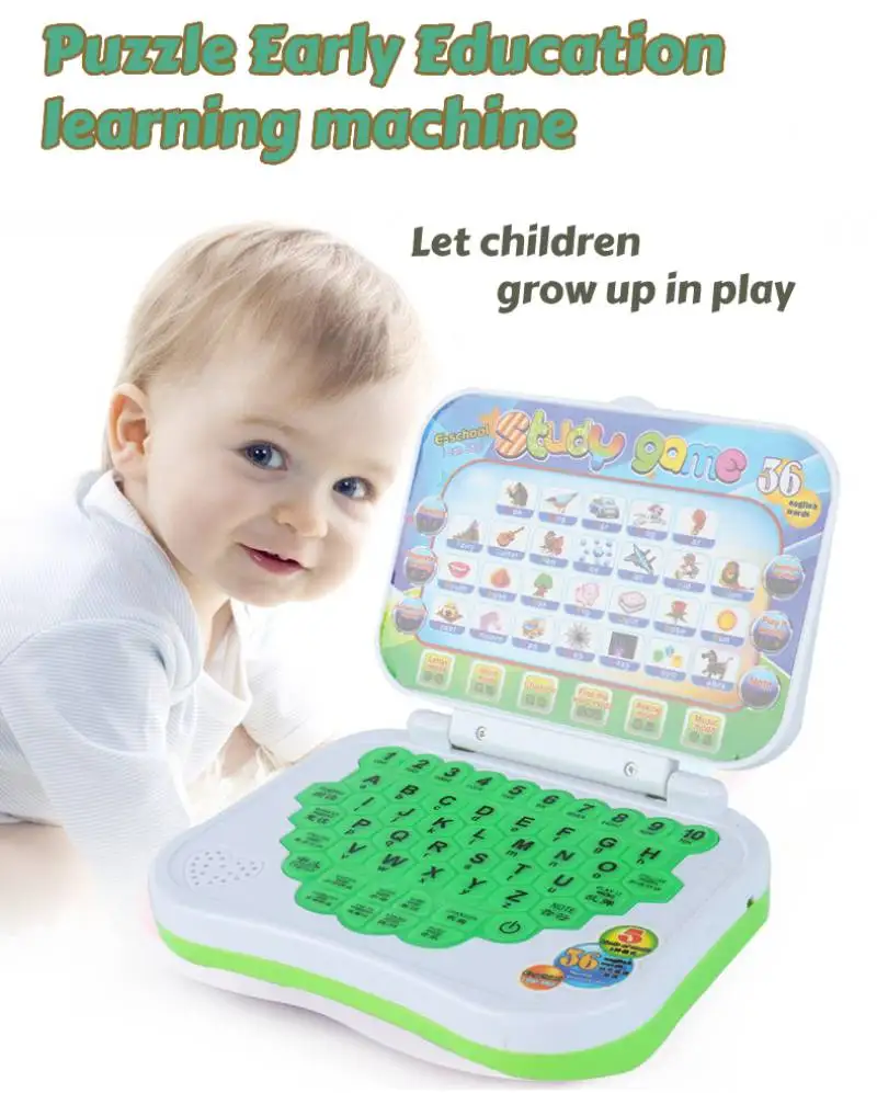 2023 NEW Kids Laptop Toy Computer Early Education Machine Multi-function Puzzles Phonetic Language Sound Laptop Toy