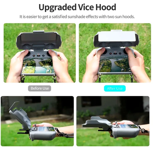 Imagen 2 del producto Carcasa protectora de pantalla para DJI RC/RC2, parasol de Control remoto, funda protectora de silicona para DJI Flip/Air 3S/Neo/Mavic 3/Mini 4Pro