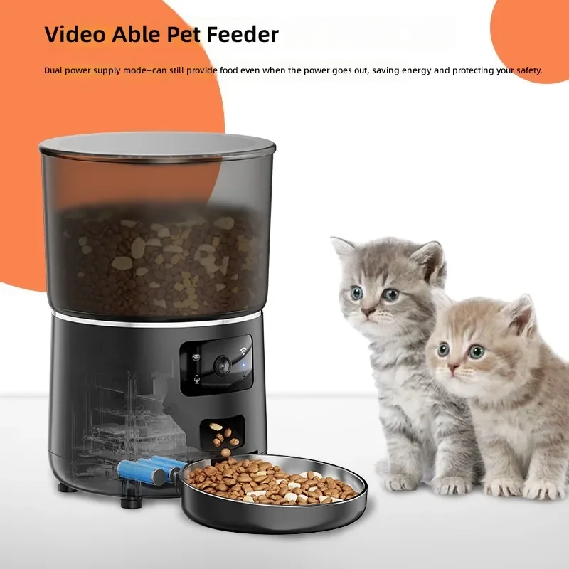 Automatic Pet Feeder 4L Wide-angle Camera Night Vision Cat and Dog Cat Food Dispenser Food Intelligent Feeding Machine