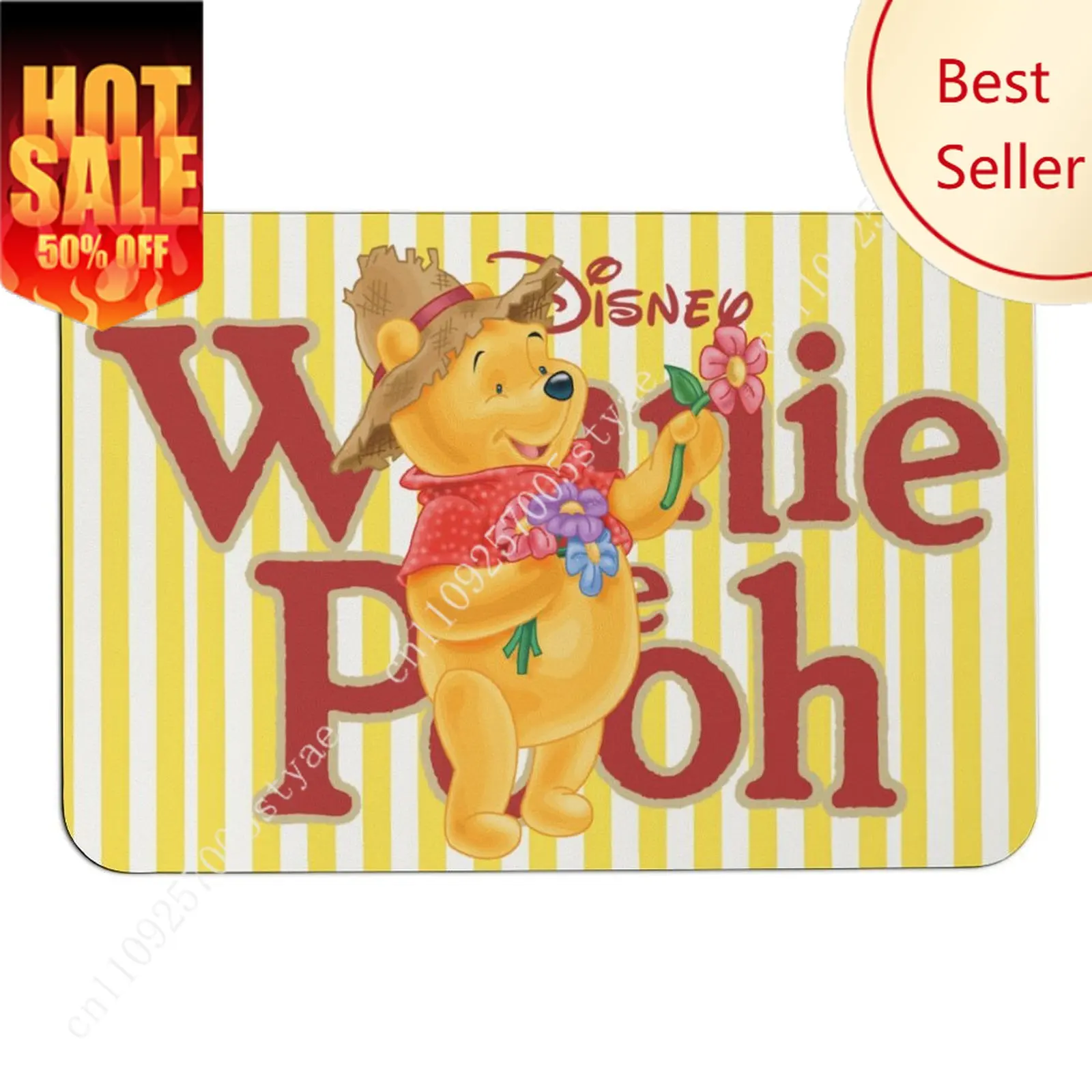 

Winnie The Pooh Doormat Disney Cartoon Rug Floor Mats Welcome Porch Home Holiday Party Decor Carpet Gifts Custom Non-Slip Rugs
