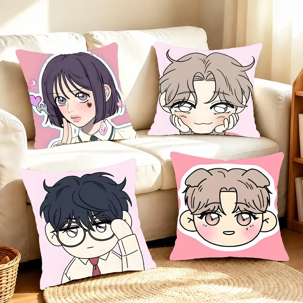 Sweet Romantic Soft Operation True Love Cushion Cover Sofa Living Room Home Decor Invisible Zipper Anti-dustmite Shell