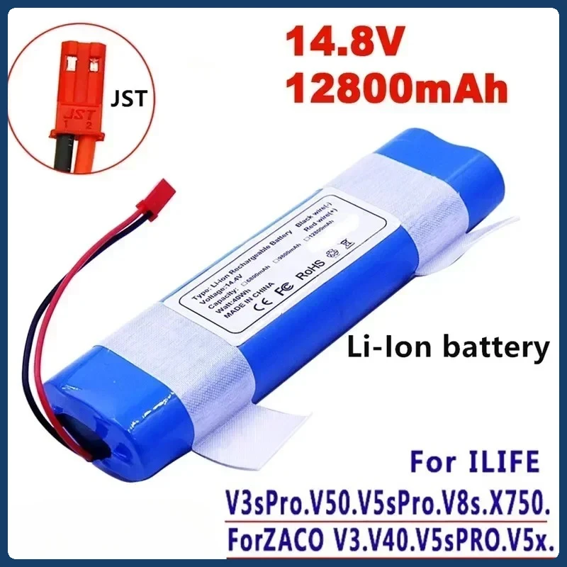

100%Original For ILIFE V3 plus v5s pro v5spro X750 v3s pro 14.8V 12800mAh Rechargeable Battery Robotic Cleaner accessories parts