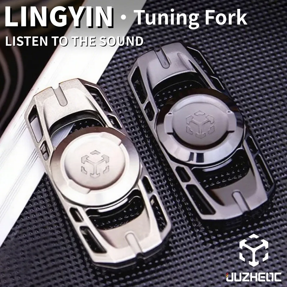 JUZHEDC LINGYIN Tuning Fork Fidget Spinner Two Leaf Spinner Metal Anxiety Toys Fidget Toys For Adults Gadgets