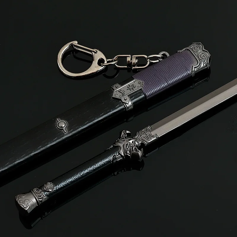 WhereWindsMeet 22 ซม./8.66in การฝึกอบรมดาบเกมอุปกรณ์ต่อพ่วงอาวุธ Props รุ่นคอสเพลย์สะสมโต๊ะเครื่องประดับของเล่นกลางแจ้ง
