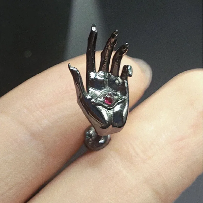 Gothic Personality Dark Punk The Hand of Hell Stud Earrings Evil Eyes Earrings Cool Hip Hop Ear Jewelry Accessory Halloween Gift