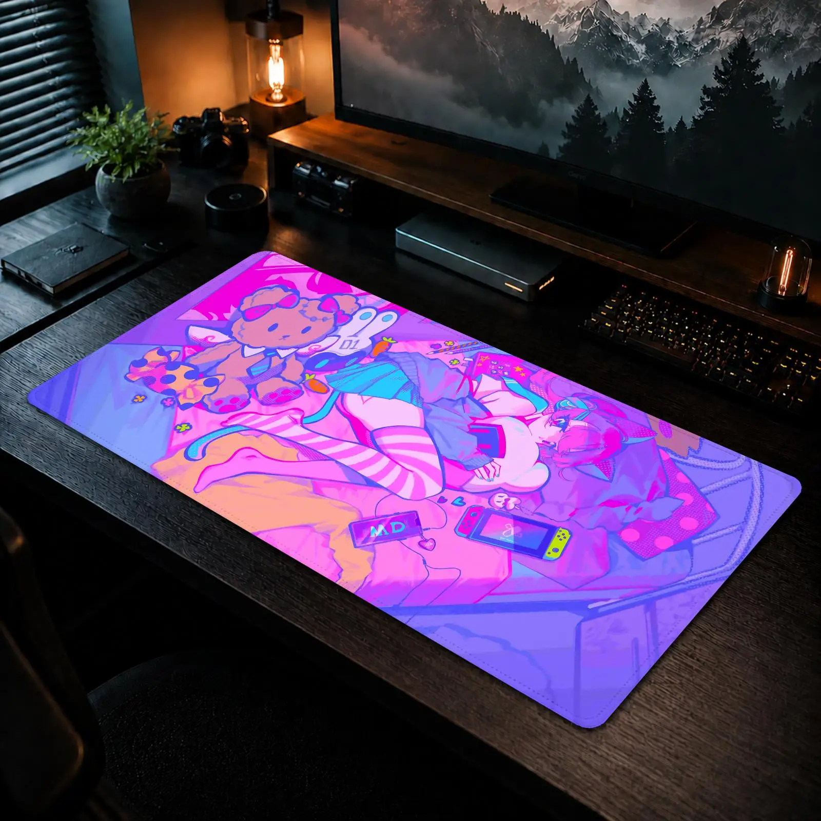 Muse Dash Mauspad, Gaming-Büro, rutschfeste Schreibtischunterlage, DIY-Mauspad, große Gaming-Tastatur, Overlock