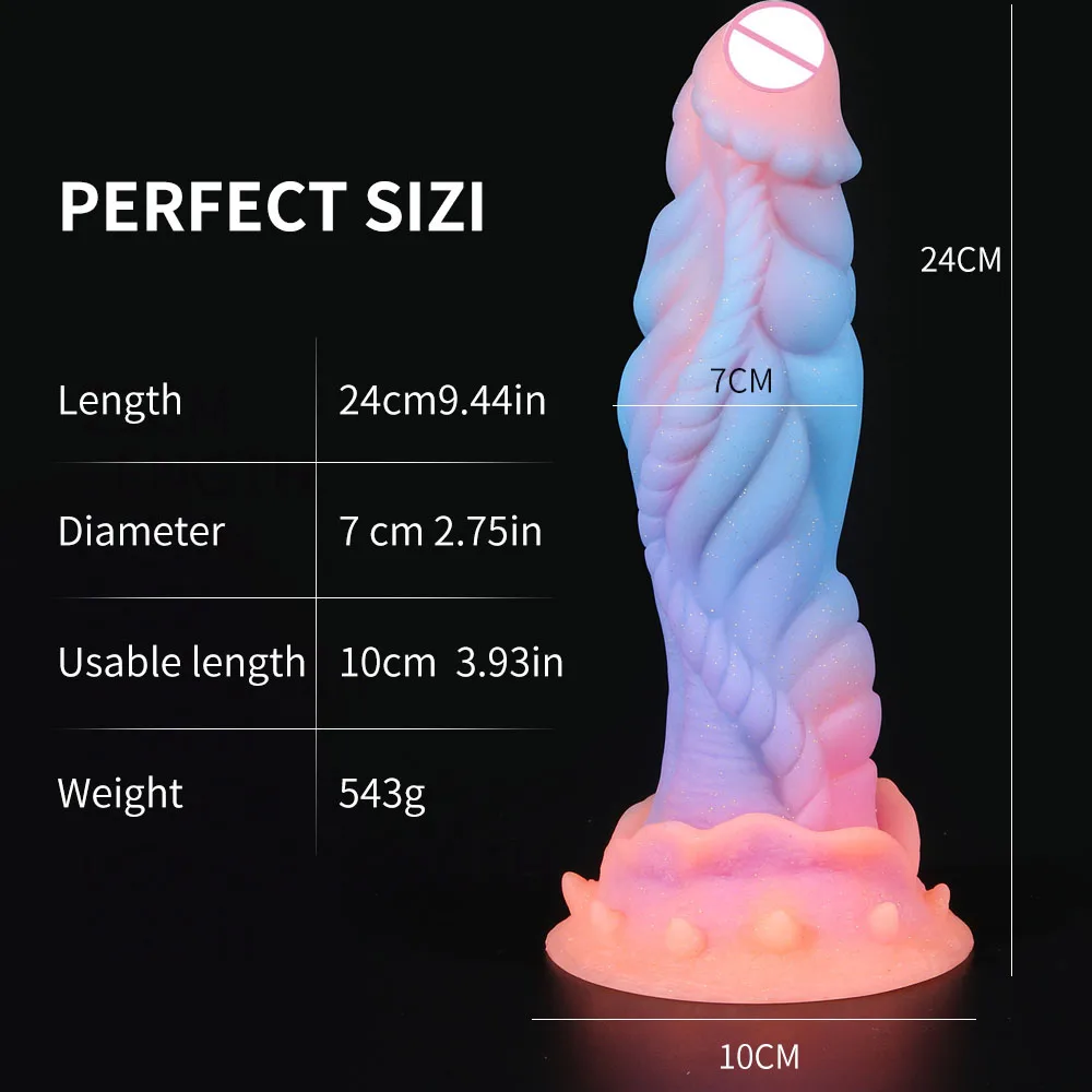 Factory Sales Luminous Dildo Adult Sex Toys For Woman Men Monster Dildo Glow in Dark Big Dick Realistic Penis Dildos Anal Toys