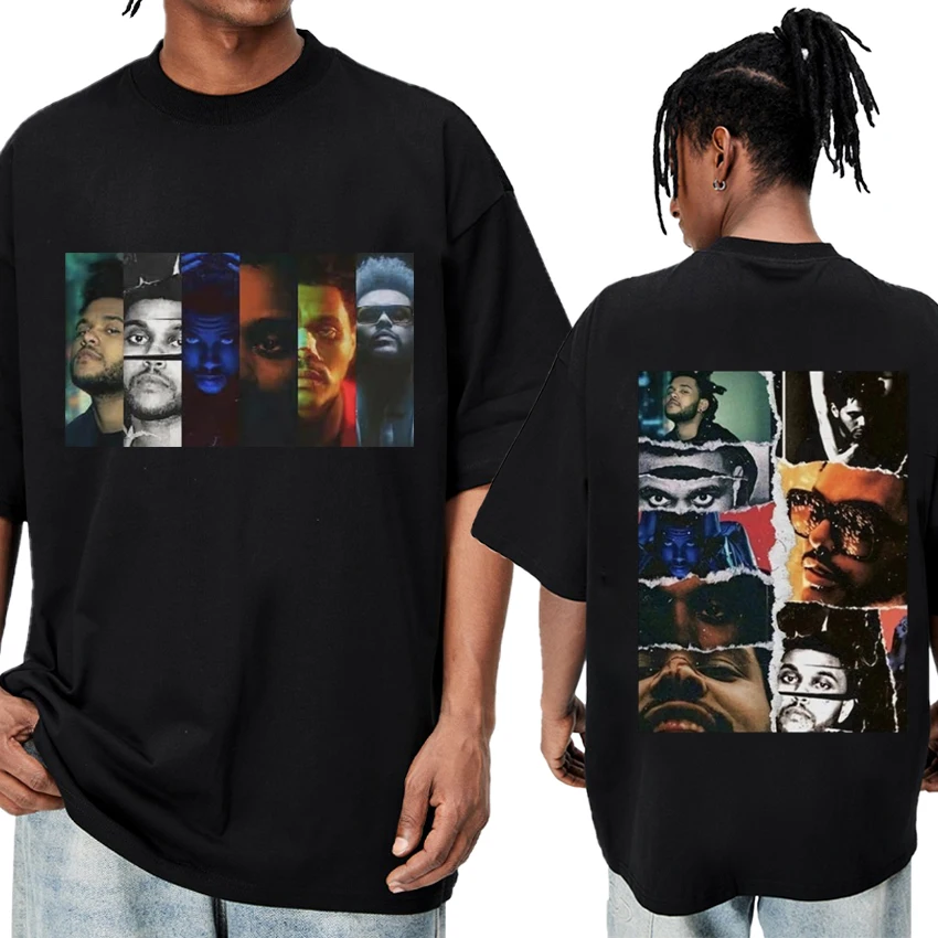 

Hot Singer The Weeknd Album Graphics T Shirt 2024 Unisex vintage Hip Hop streetwear Men Women summer Oversized 100% Cotton Tops