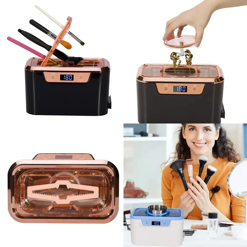 Ultrasonic Makeup Brush Cleaner Electric Cleaning Machine for Beauty Salon and Household Use