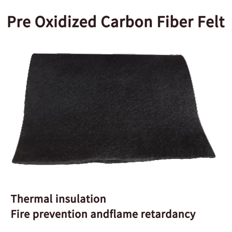 Pre Oxidized Carbon Fiber Felt, High Temp Insulation Fireproof Non-Prickly Felt For Industrial Oven & Automotive