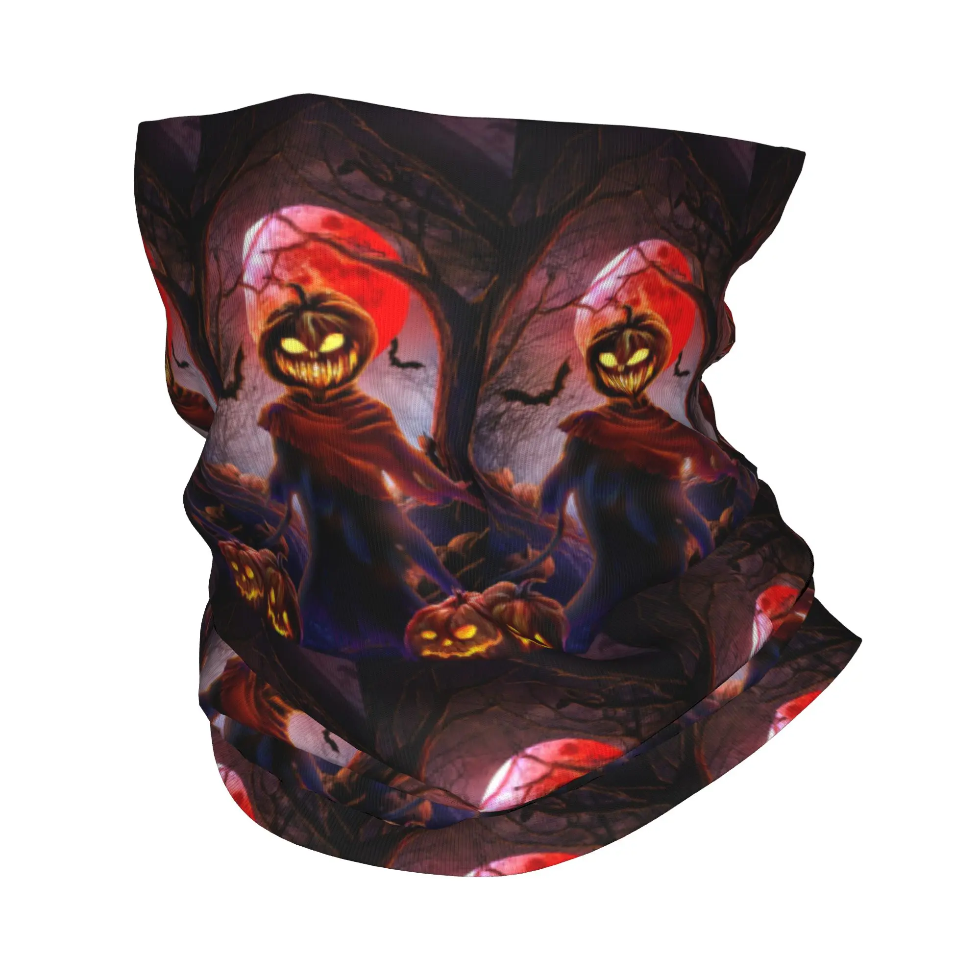 

Halloween Pumpkin Scarecrow Bandana Neck Cover Printed Wrap Mask Scarf Multifunction Headband Cycling For Men Women Adult