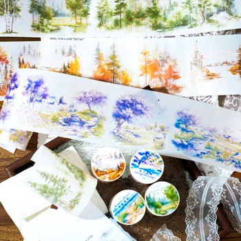 Mr. Paper, Autumn Forest Series Washi Tape-stickers, Scrapbook-telefoonhoesjes, Notebook-dagboeken, decoratieve briefpapierstickers