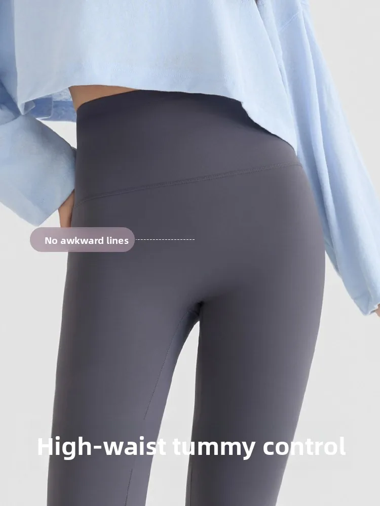 عالية الخصر Fitn اليوغا السراويل النسائية ربيع الخريف تابوت الجلد ضيق مطاطا رقعة السراويل لا Tead ممارسة اليوغا السراويل