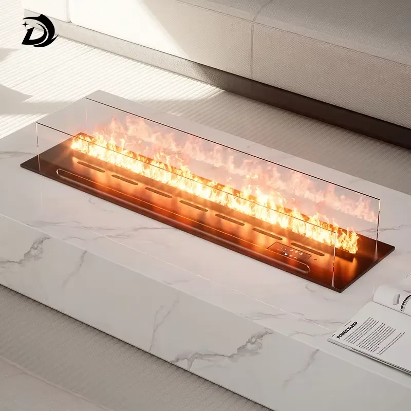 Modern Electric Fireplace Indoor Silent Steam Flame Effect Wall Mounted Heater for Living Room Bedroom Villa Home Decor