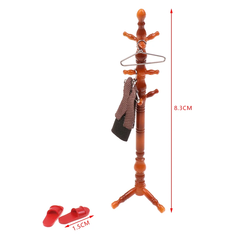 1Set 1:12 Poppenhuis Miniatuur Kapstok Hanger Schoenentas Kleding Boek Doos Meubels Model Decor Speelgoed