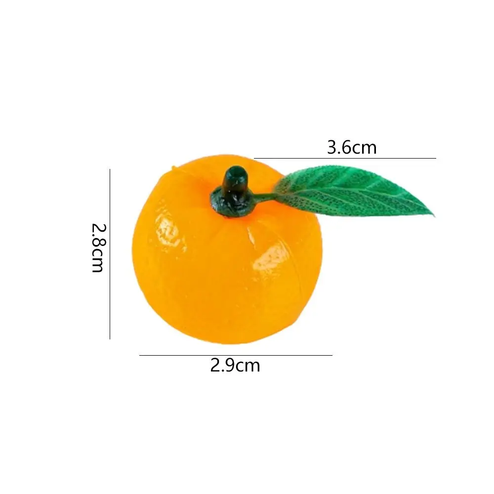 10pcs Photography Props Mini Artificial Plastic Orange Handicrafts Funny Fake Fruits Realistic Fruit Model Home Kitchen Decor