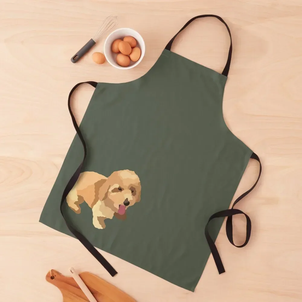 

Goldendoodle Dog Portrait Digital Illustration Apron For Home Accessories manicurist Apron