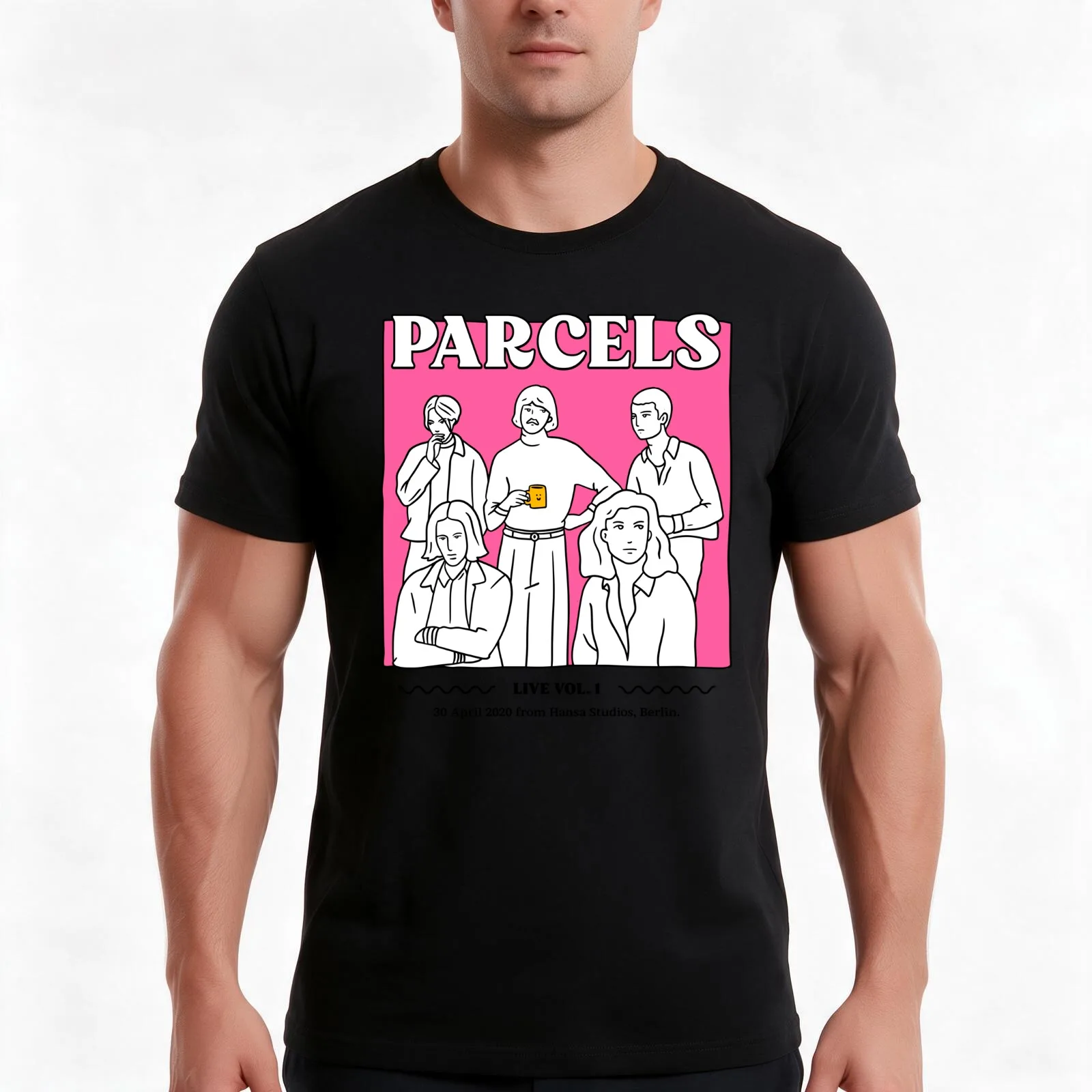 Parcels Vol. 1 Live from Berlin T-Shirt Summer Casual Cotton Tee Oversized Streetwear Tops Vintage Graphic Print 100% Cotton