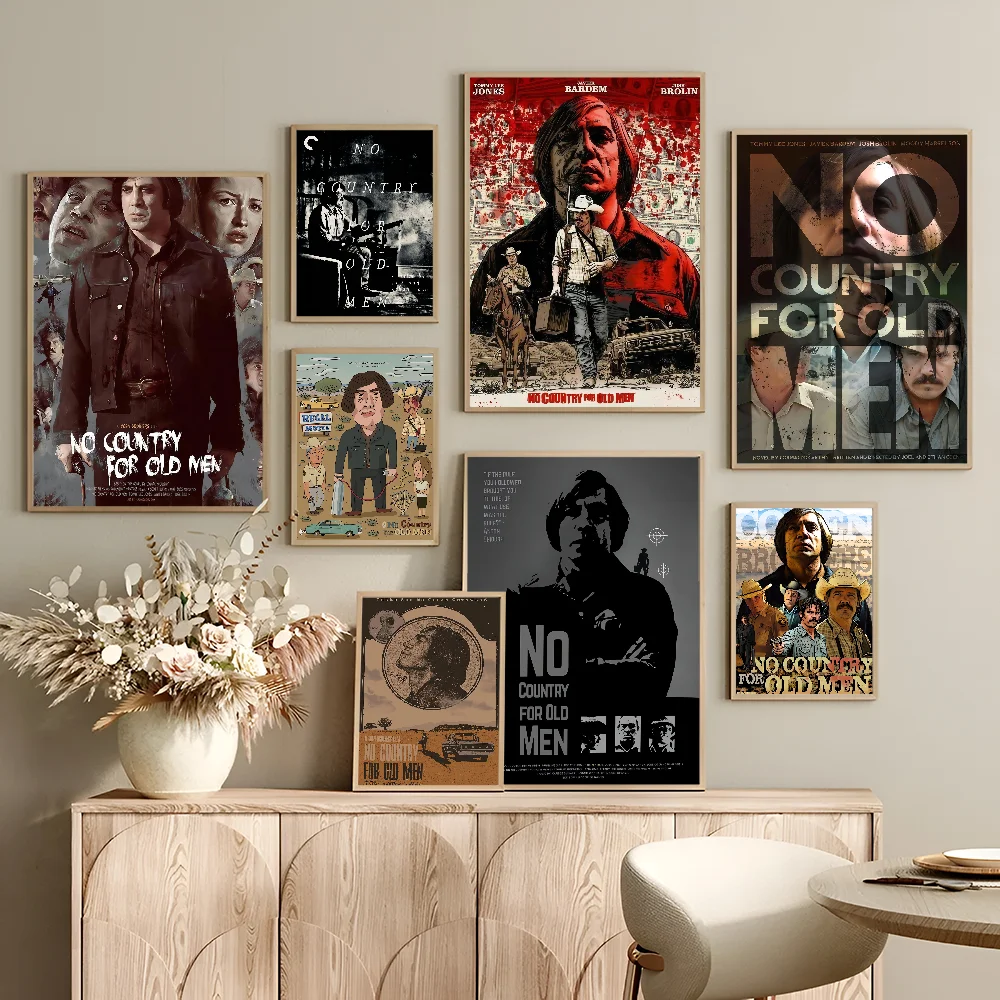 No Country For Old Men Self-adhesive Art Poster Waterproof Paper Sticker Coffee House Bar Posters Wall Stickers