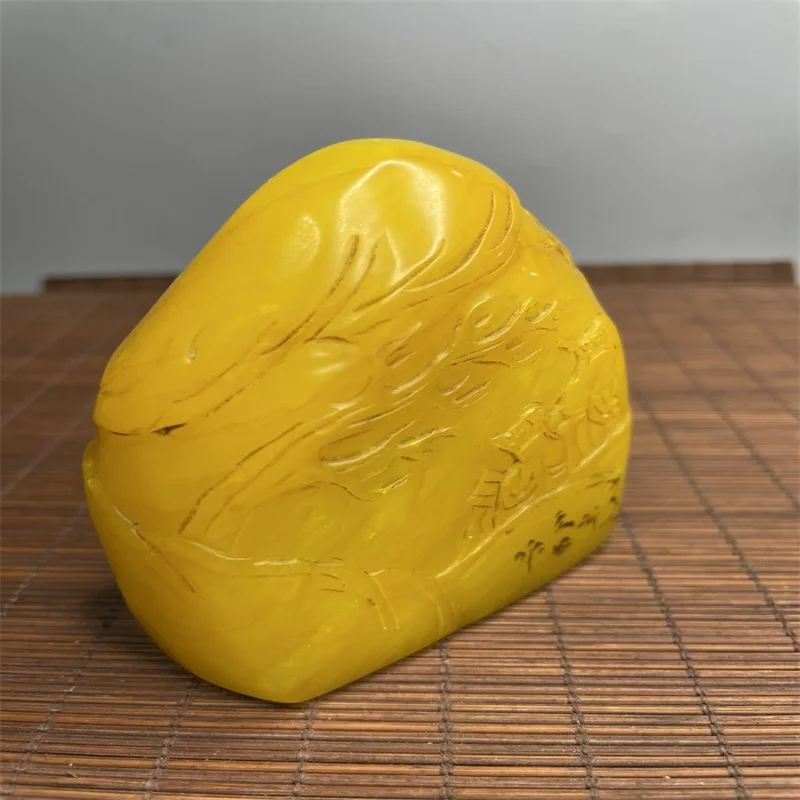 Classic Shoushan Shitian,Yellow Class Huangtian Stone,Thin Art Seal Collection