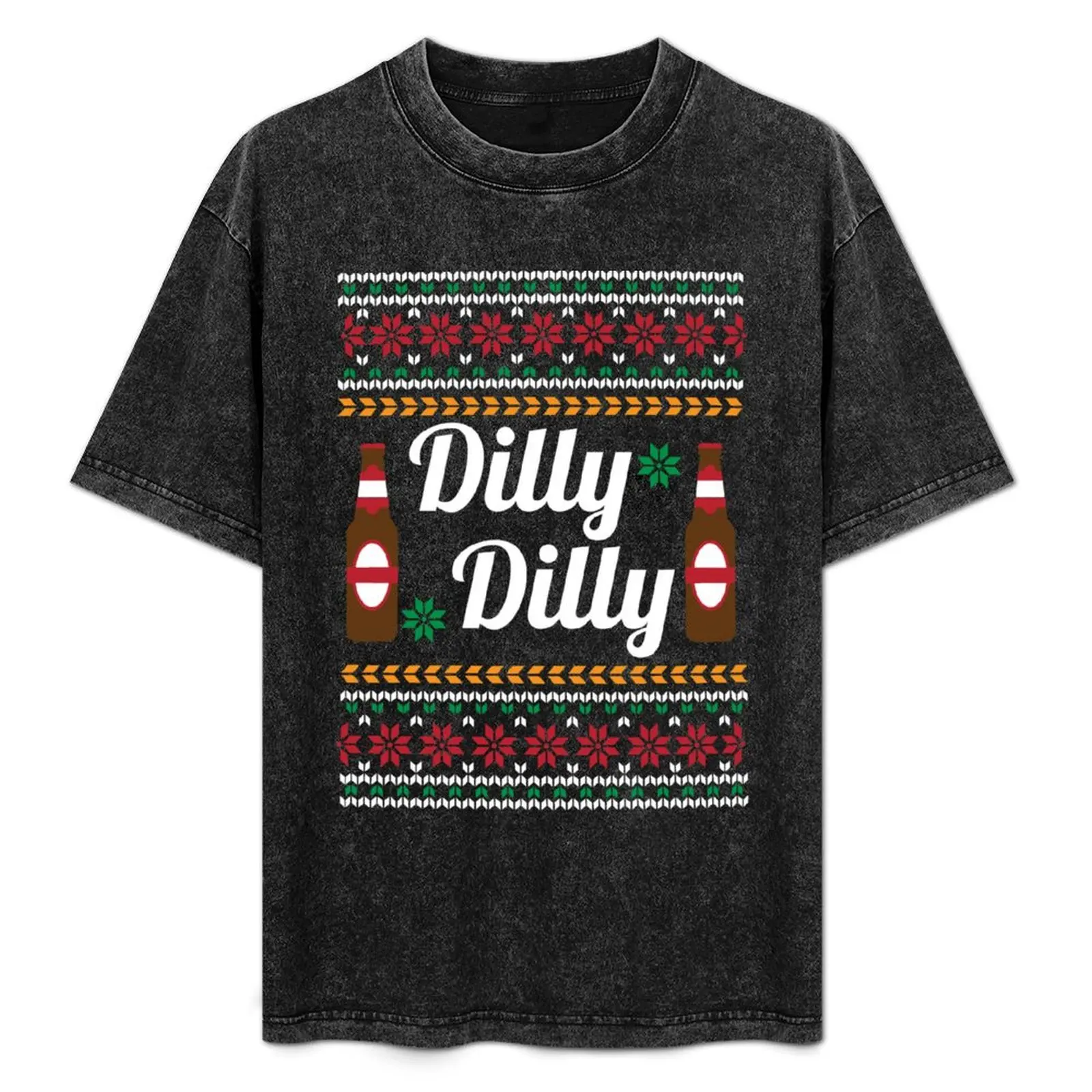 

Dilly Dilly Beer Ugly Shirt | Ugly Christmas T-Shirt Basic Regular Fit Casual T-Shirt