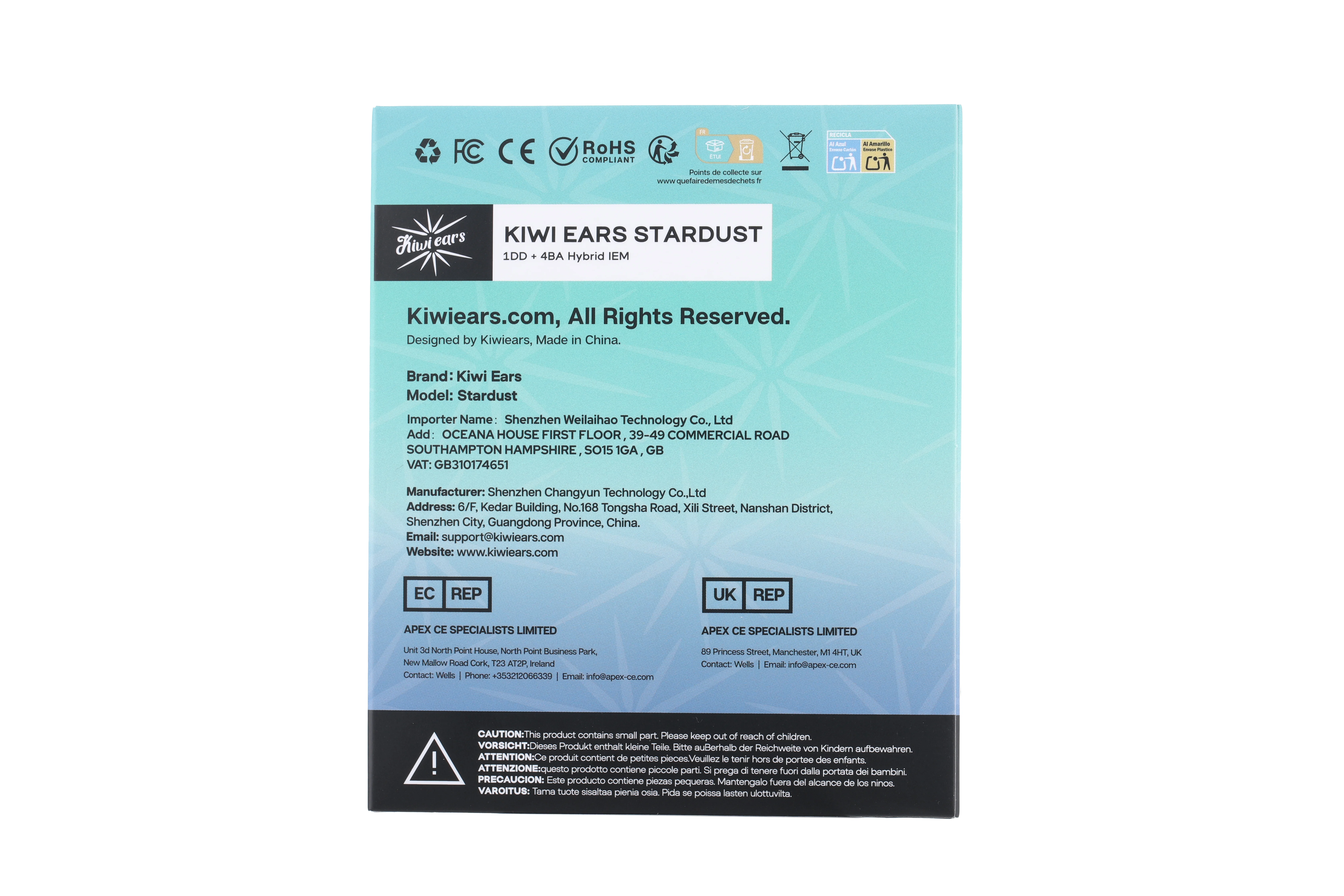 Linsoul Kiwi Ears Stardust 1DD+4BA Hybrid IEM mit ergonomischem Sitz und leichter Konstruktion – Detail 16