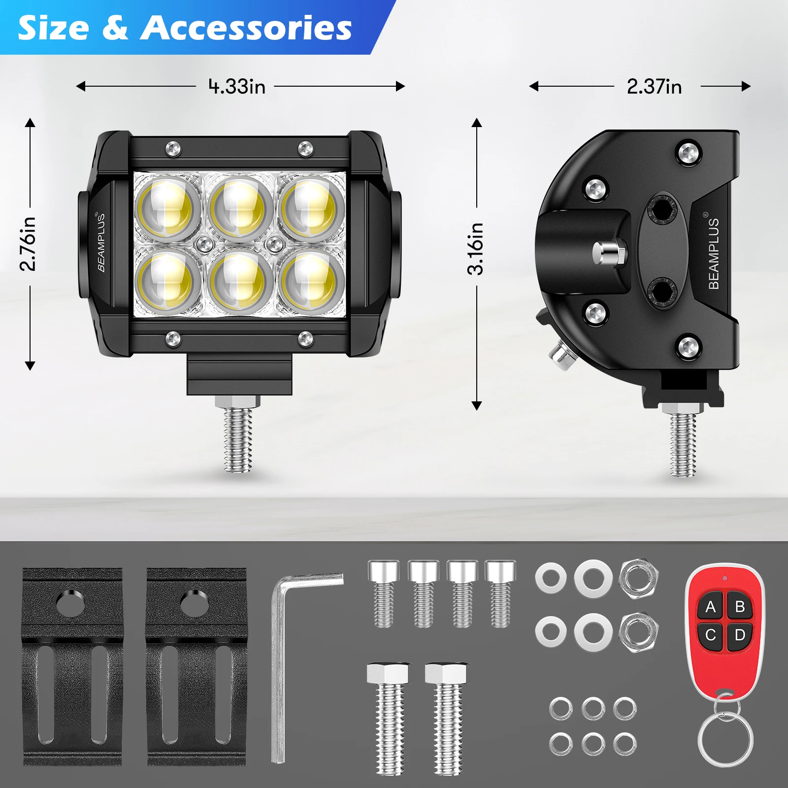 LANGBO 2PCS 18w 4